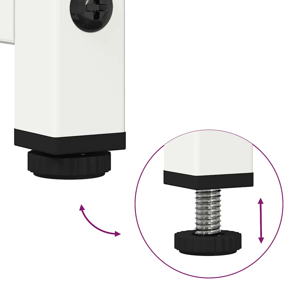 vidaXL Highboard Λευκό 68x39x107 cm Ατσάλι