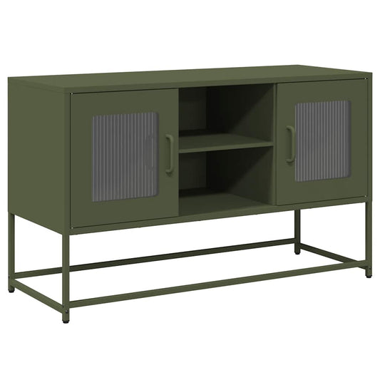 vidaXL Έπιπλο Τηλεόρασης Πράσινο Λαδί 100,5x39x60,5 εκ. από Ατσάλι