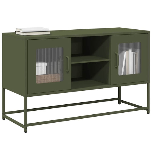 vidaXL Έπιπλο Τηλεόρασης Πράσινο Λαδί 100,5x39x60,5 εκ. από Ατσάλι