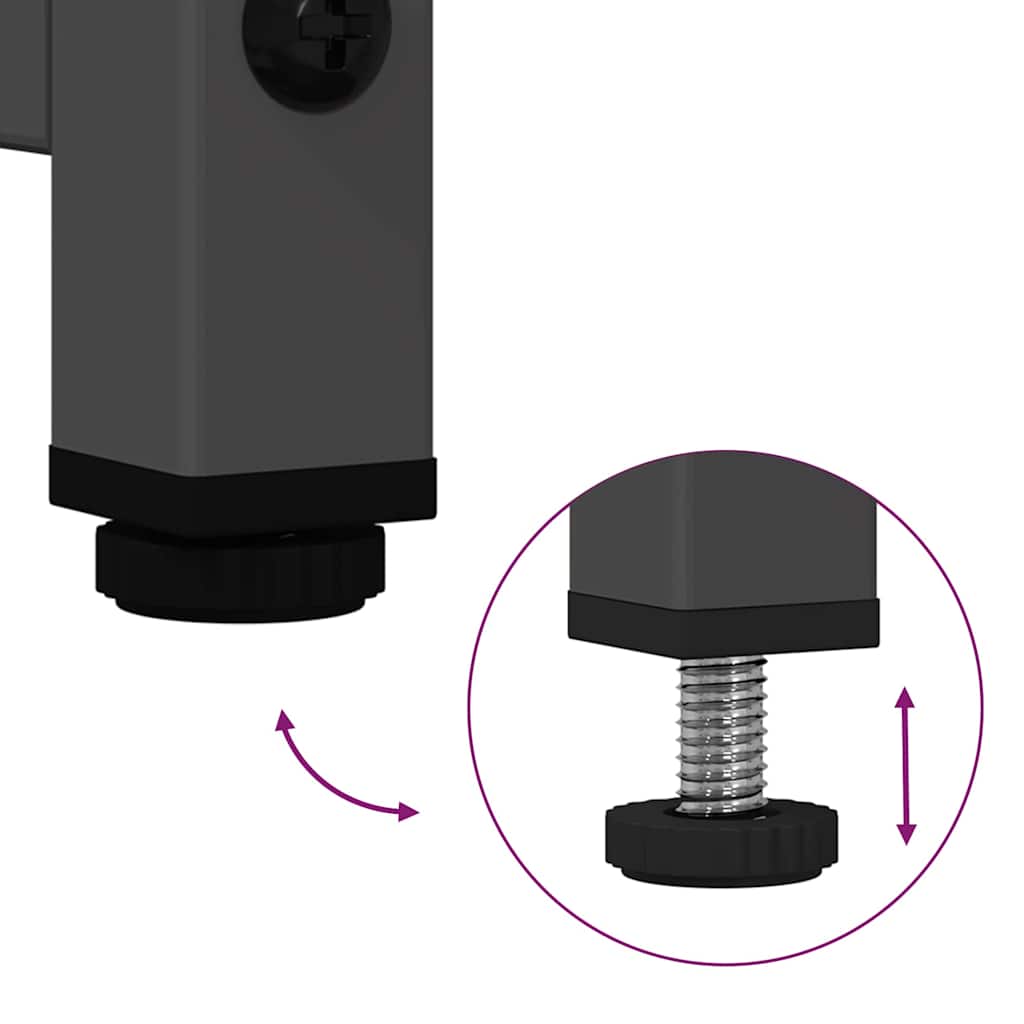 vidaXL Έπιπλο Τηλεόρασης Μαύρο 68,5x39x60,5 εκ. Ατσάλινο