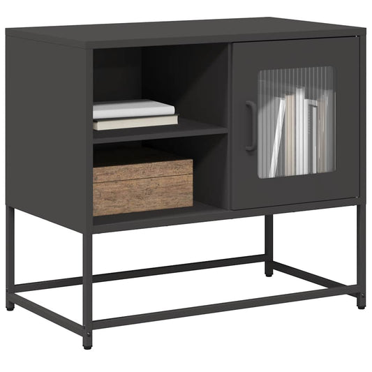 vidaXL Έπιπλο Τηλεόρασης Μαύρο 68,5x39x60,5 εκ. Ατσάλινο
