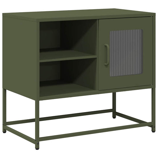 vidaXL Έπιπλο Τηλεόρασης Πράσινο Λαδί 68,5x39x60,5 εκ. από Ατσάλι