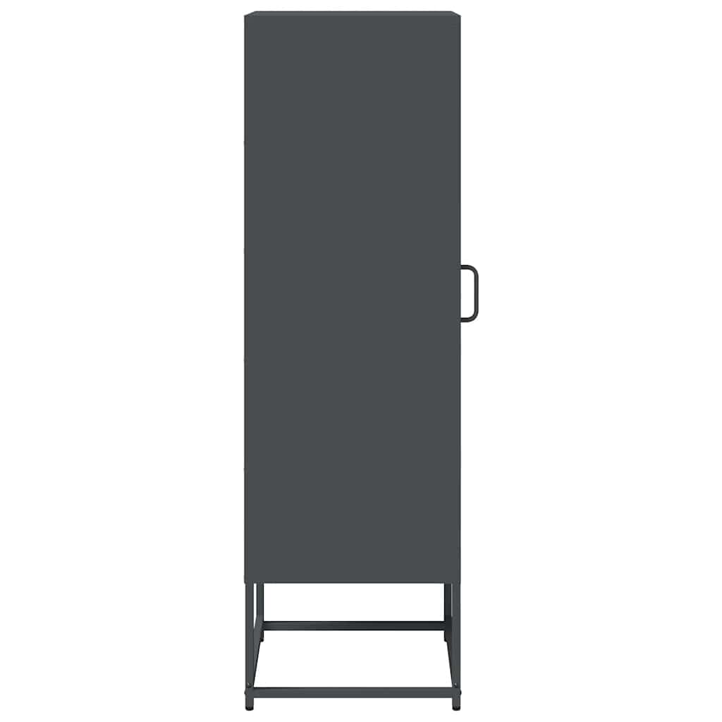 vidaXL Highboard Ανθρακί 36x39x123 cm Ατσάλι ψυχρής έλασης
