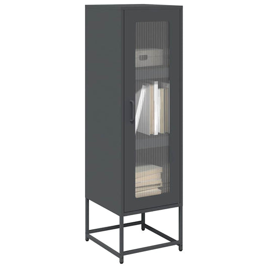 vidaXL Highboard Ανθρακί 36x39x123 cm Ατσάλι ψυχρής έλασης