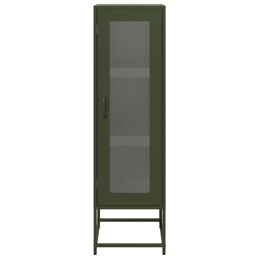 vidaXL Highboard Ελαιοπράσινο 36x39x123 cm Ατσάλι ψυχρής έλασης