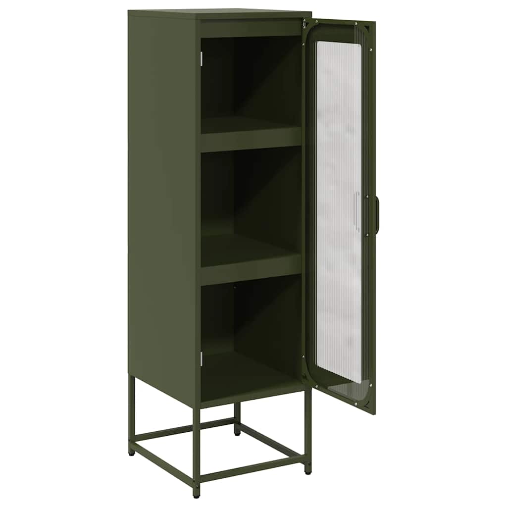 vidaXL Highboard Ελαιοπράσινο 36x39x123 cm Ατσάλι ψυχρής έλασης