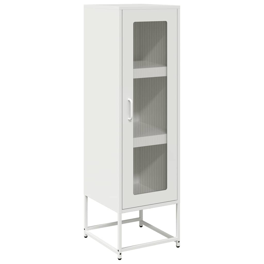 vidaXL Highboard Λευκό 36x39x123 cm από χάλυβα ψυχρής έλασης