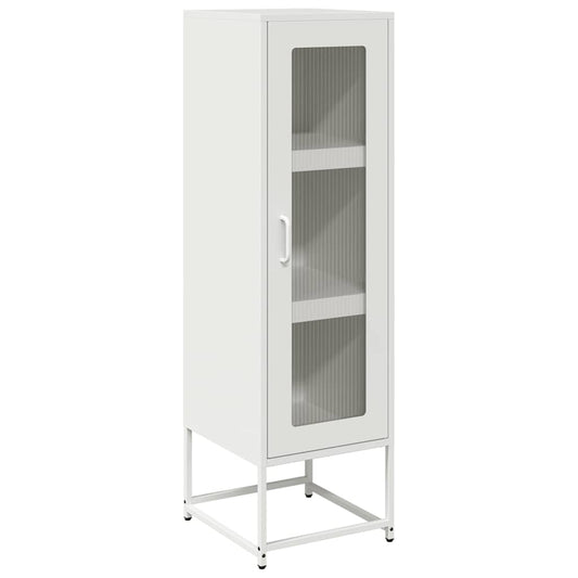 vidaXL Highboard Λευκό 36x39x123 cm από χάλυβα ψυχρής έλασης