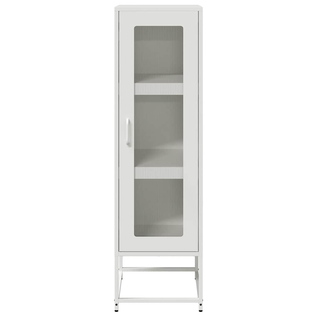 vidaXL Highboard Λευκό 36x39x123 cm από χάλυβα ψυχρής έλασης