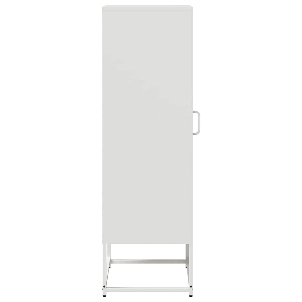 vidaXL Highboard Λευκό 36x39x123 cm από χάλυβα ψυχρής έλασης