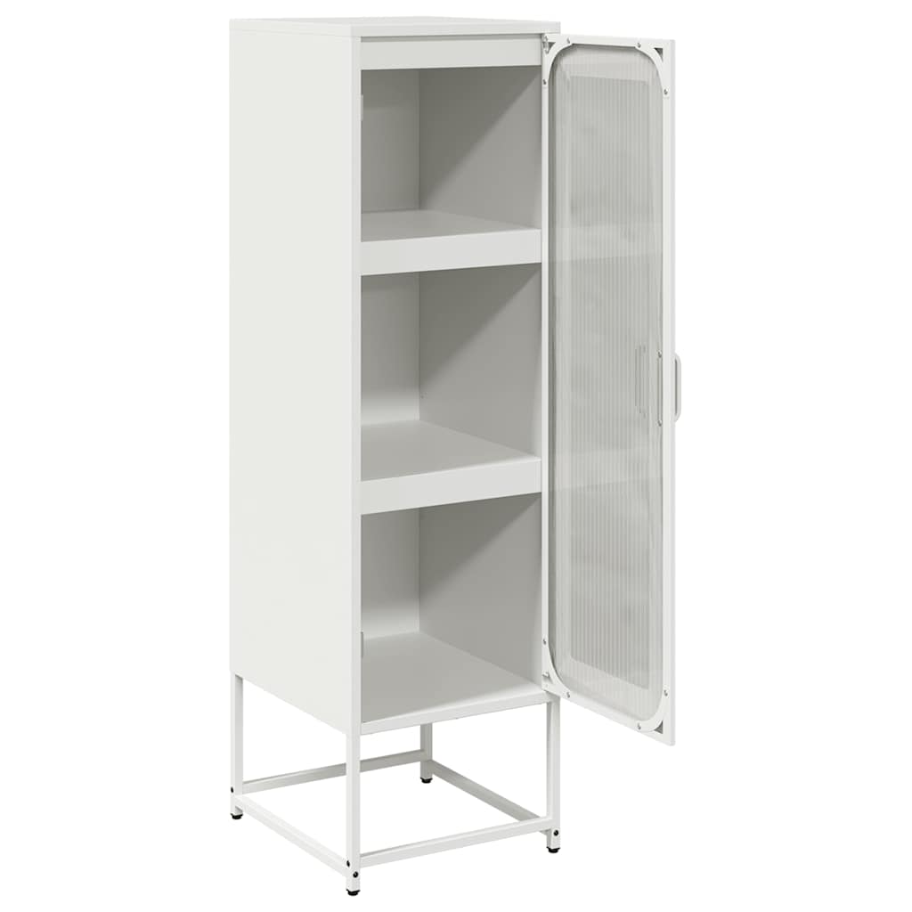 vidaXL Highboard Λευκό 36x39x123 cm από χάλυβα ψυχρής έλασης