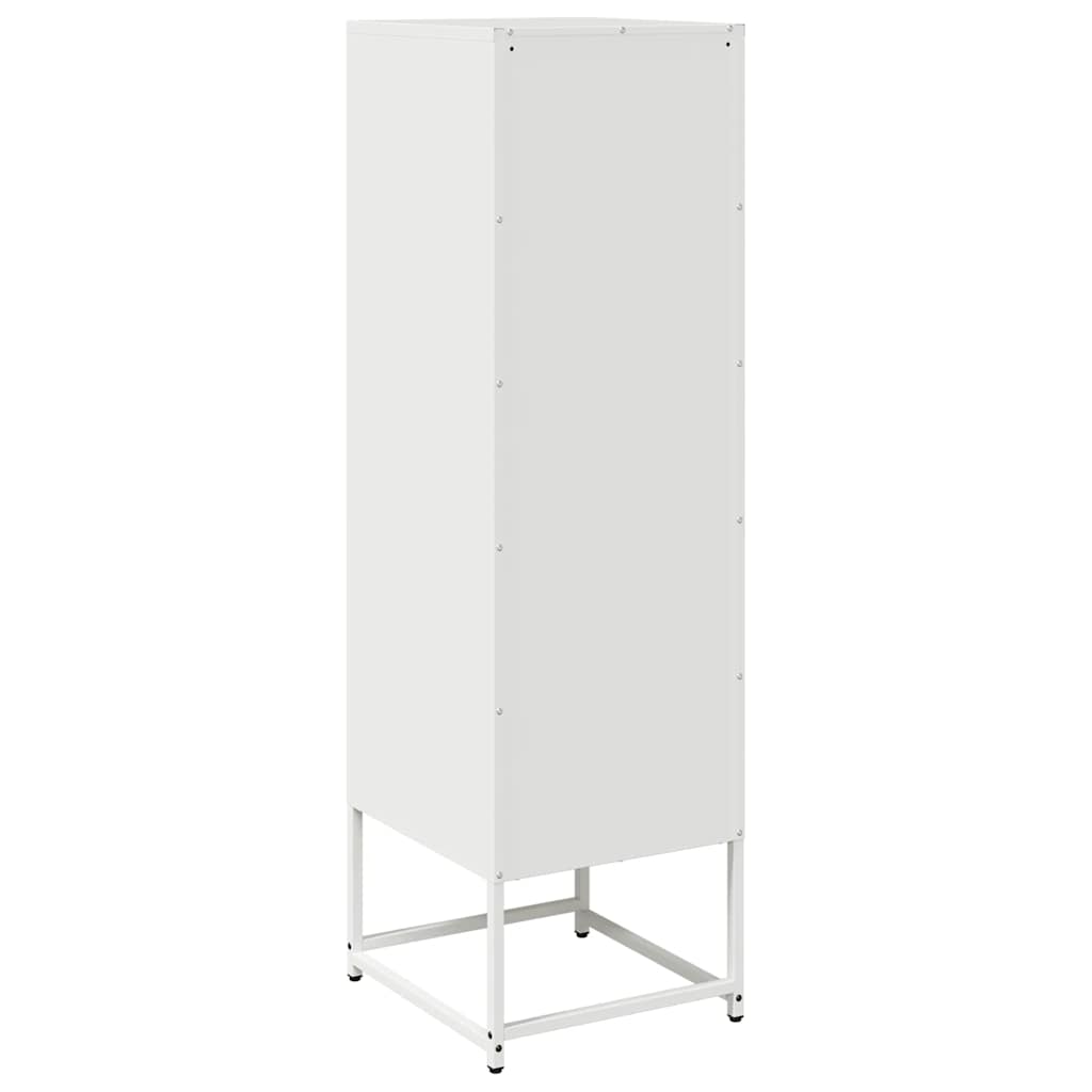 vidaXL Highboard Λευκό 36x39x123 cm από χάλυβα ψυχρής έλασης
