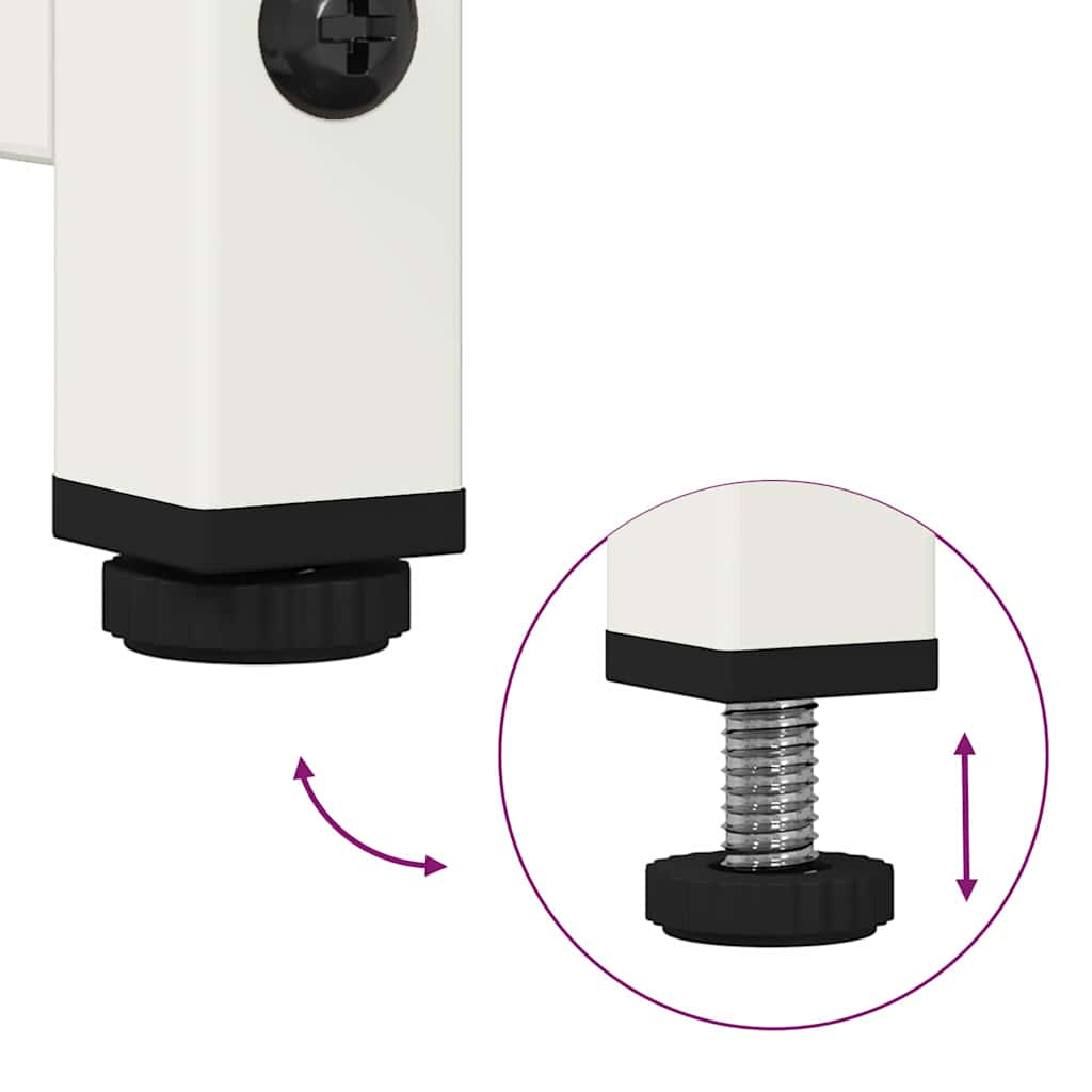 vidaXL Highboard Λευκό 36x39x123 cm από χάλυβα ψυχρής έλασης