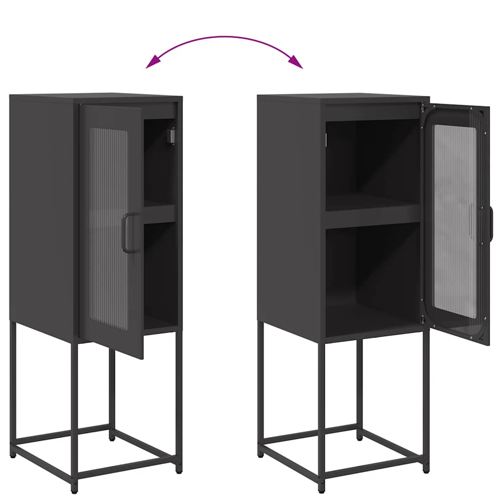 vidaXL Sideboard Μαύρο 36x39x107 cm από χάλυβα ψυχρής έλασης