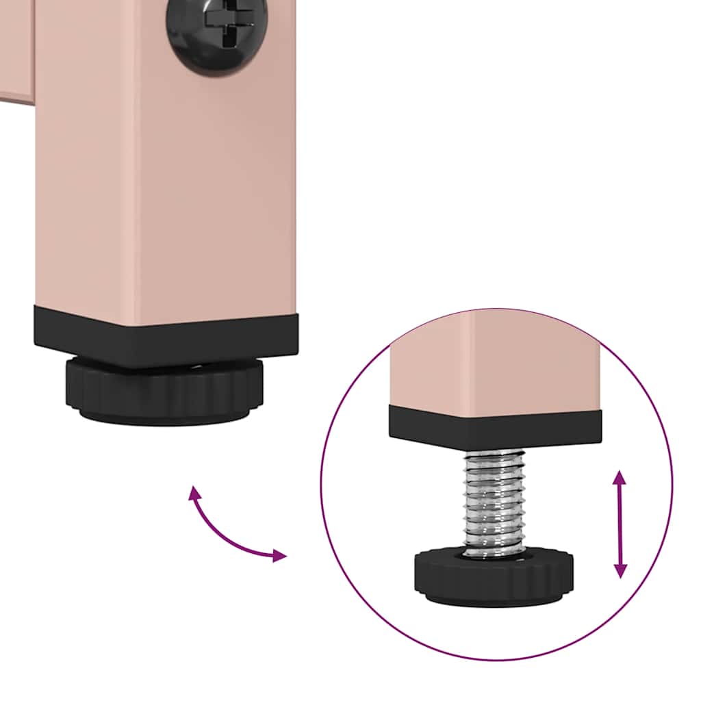 vidaXL Sideboard Ροζ 36x39x107 cm από χάλυβα ψυχρής έλασης