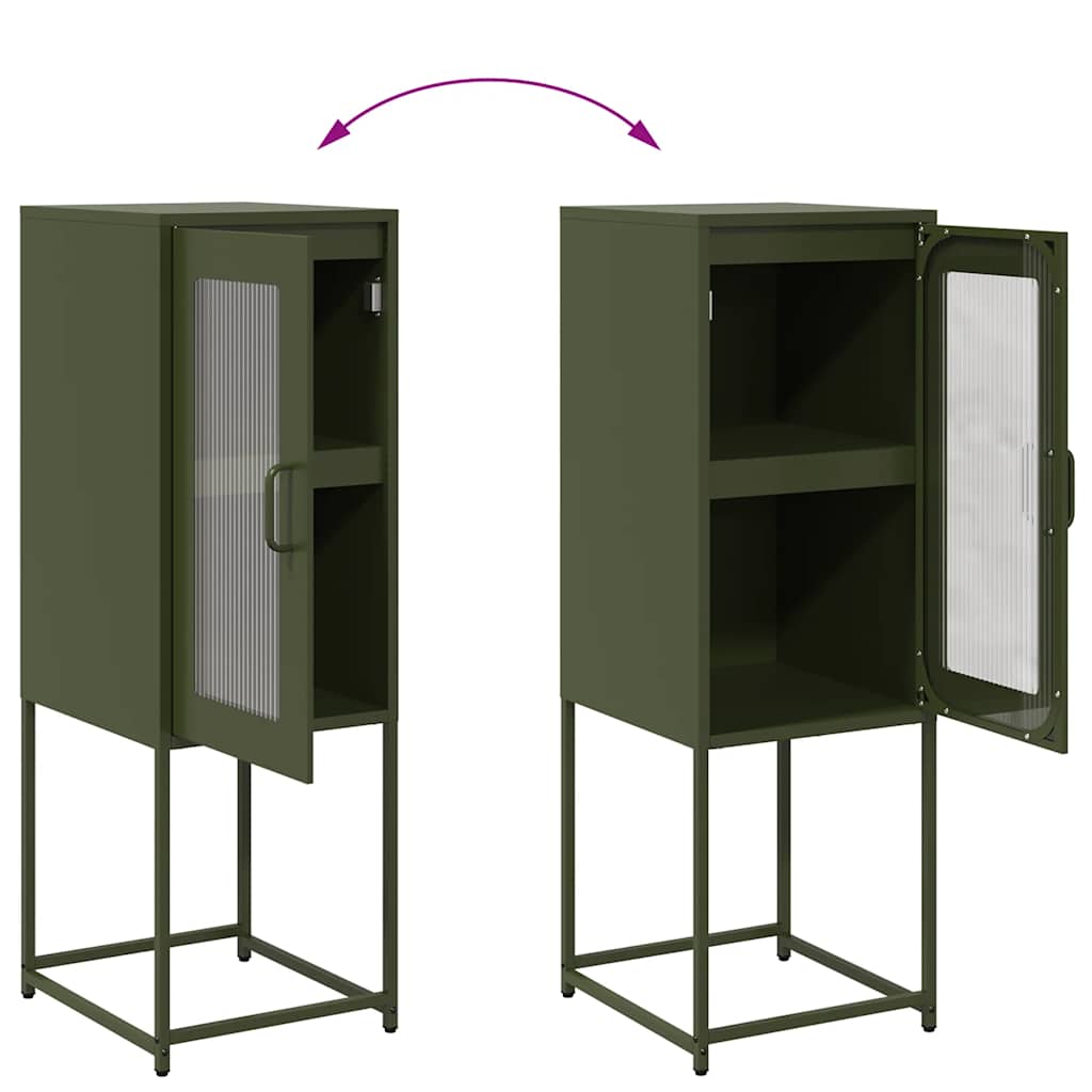 vidaXL Sideboard Ελαιοπράσινο 36x39x107 cm Ατσάλι ψυχρής έλασης