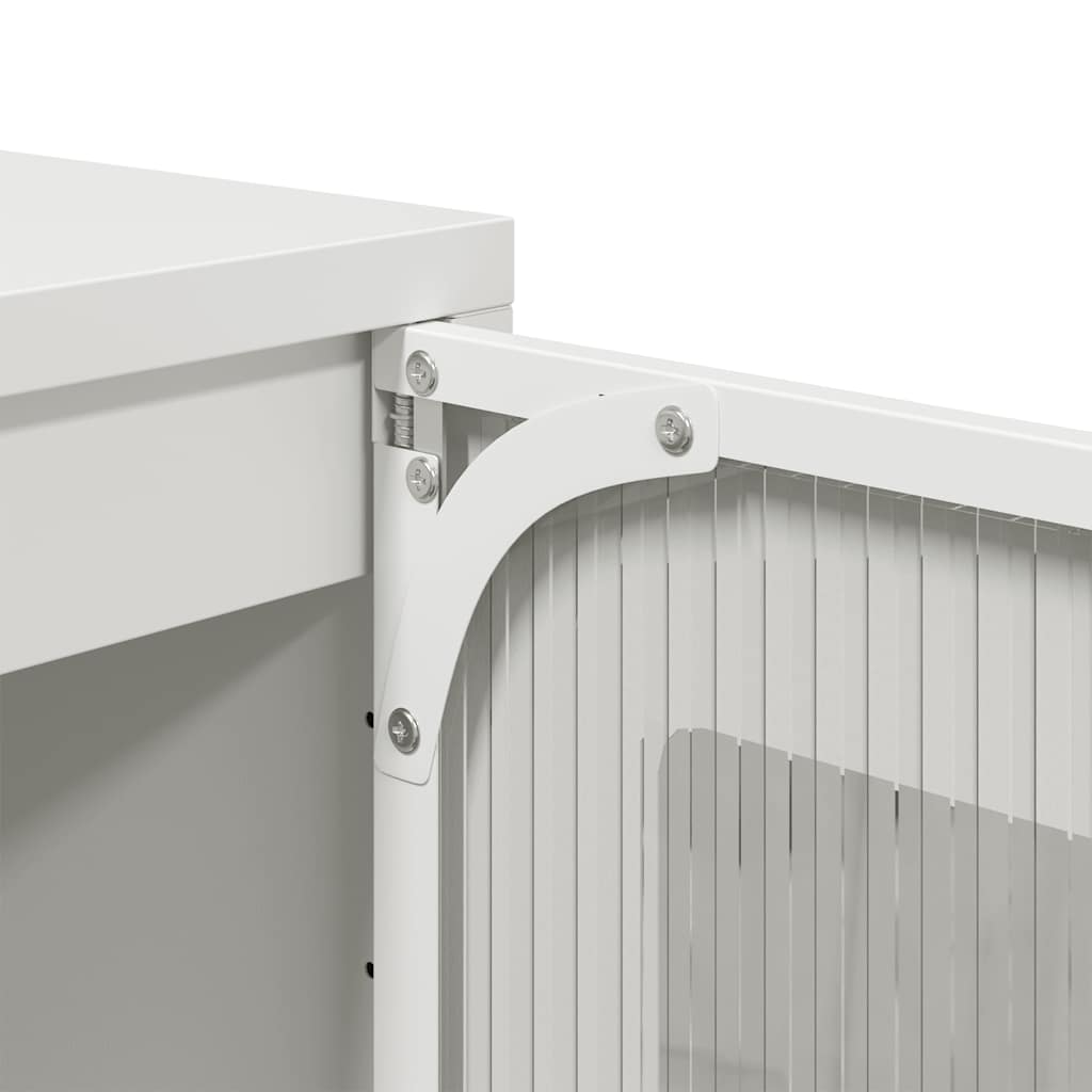 vidaXL Sideboard Λευκό 36x39x107 cm Ατσάλι ψυχρής έλασης