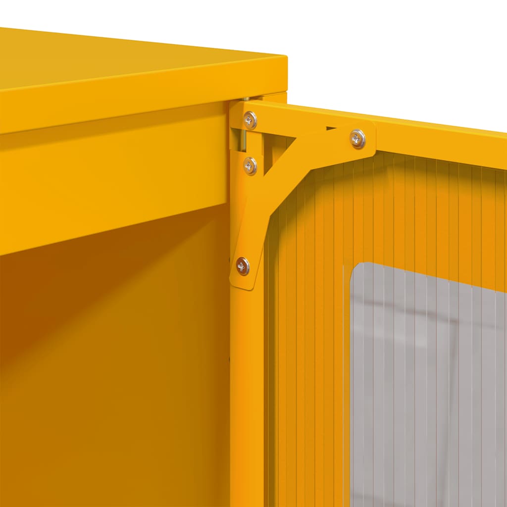 vidaXL Ντουλάπι Μουσταρδί 100,5x39x107 εκ. από Χάλυβα Ψυχρής Έλασης