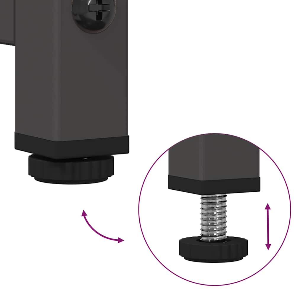 vidaXL Κομοδίνο Μαύρο 36x39x78 cm από χάλυβα ψυχρής έλασης