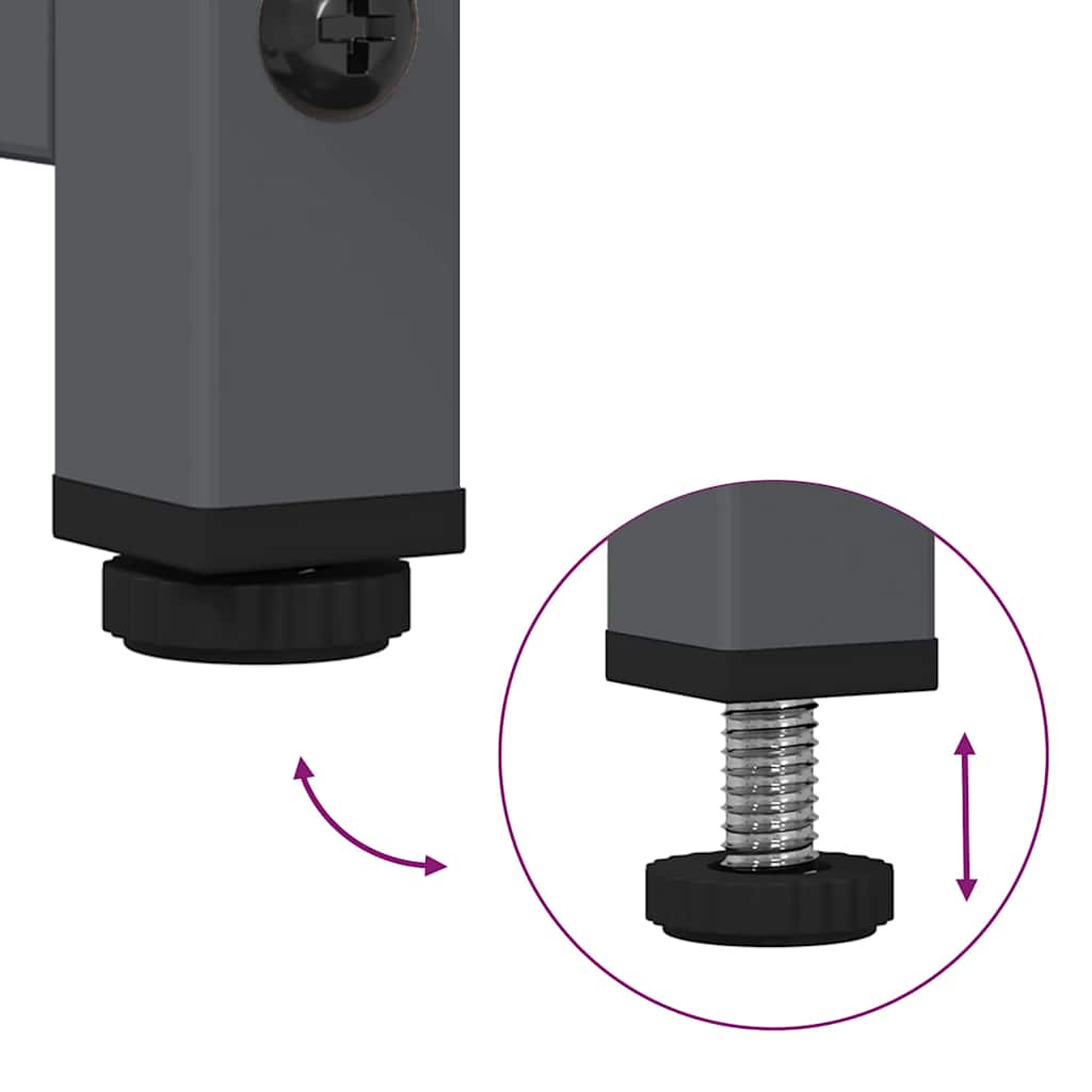 vidaXL Κομοδίνο ανθρακί 36x39x78 cm από χάλυβα ψυχρής έλασης