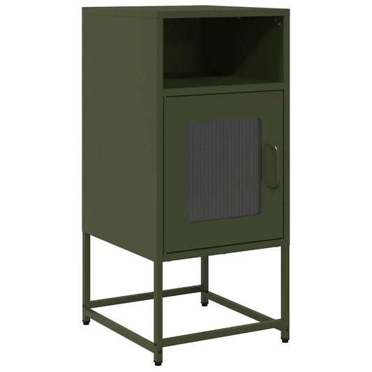 vidaXL Κομοδίνο ντουλάπι Ελαιοπράσινο 36x39x78 cm από