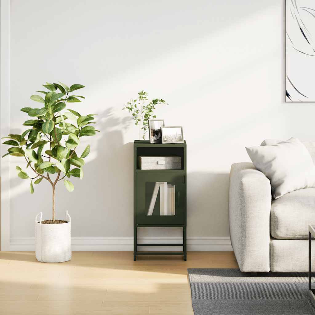 vidaXL Κομοδίνο ντουλάπι Ελαιοπράσινο 36x39x78 cm από