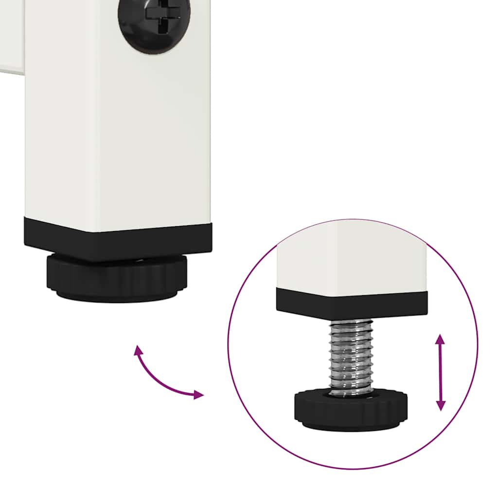 vidaXL Κομοδίνο λευκό 36x39x78 cm από χάλυβα ψυχρής έλασης