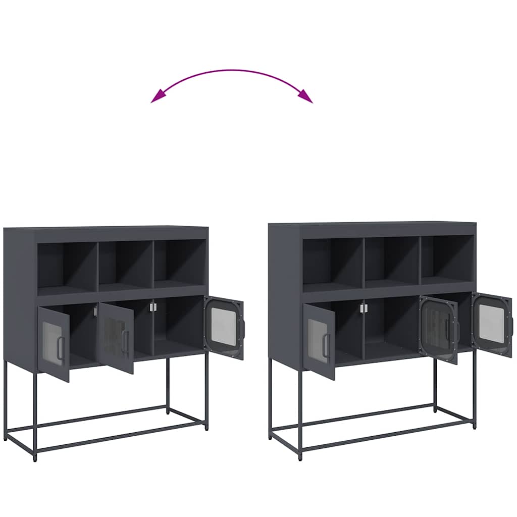 vidaXL Ντουλάπι Ανθρακί 100,5x39x107 εκ. από Χάλυβα Ψυχρής Έλασης