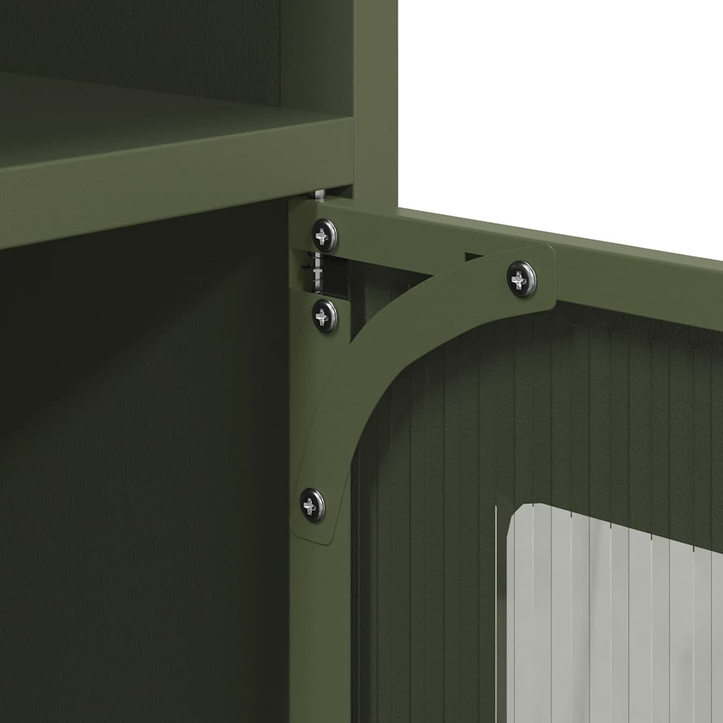 vidaXL Ντουλάπι Λαδί 100,5x39x107 εκ. από Χάλυβα Ψυχρής Έλασης