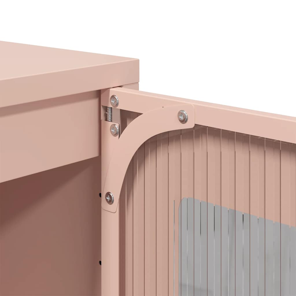 vidaXL Ντουλάπι Ροζ 100,5x39x107 εκ. από Χάλυβα Ψυχρής Έλασης