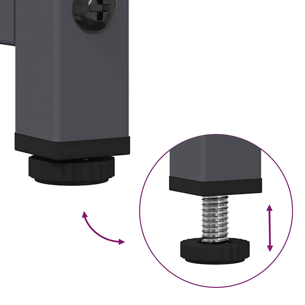 vidaXL Ντουλάπι Ανθρακί 100,5x39x107 εκ. από Χάλυβα Ψυχρής Έλασης