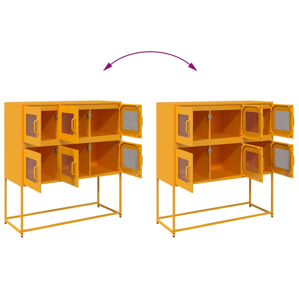 vidaXL Ντουλάπι Μουσταρδί 100,5x39x107 εκ. από Χάλυβα Ψυχρής Έλασης