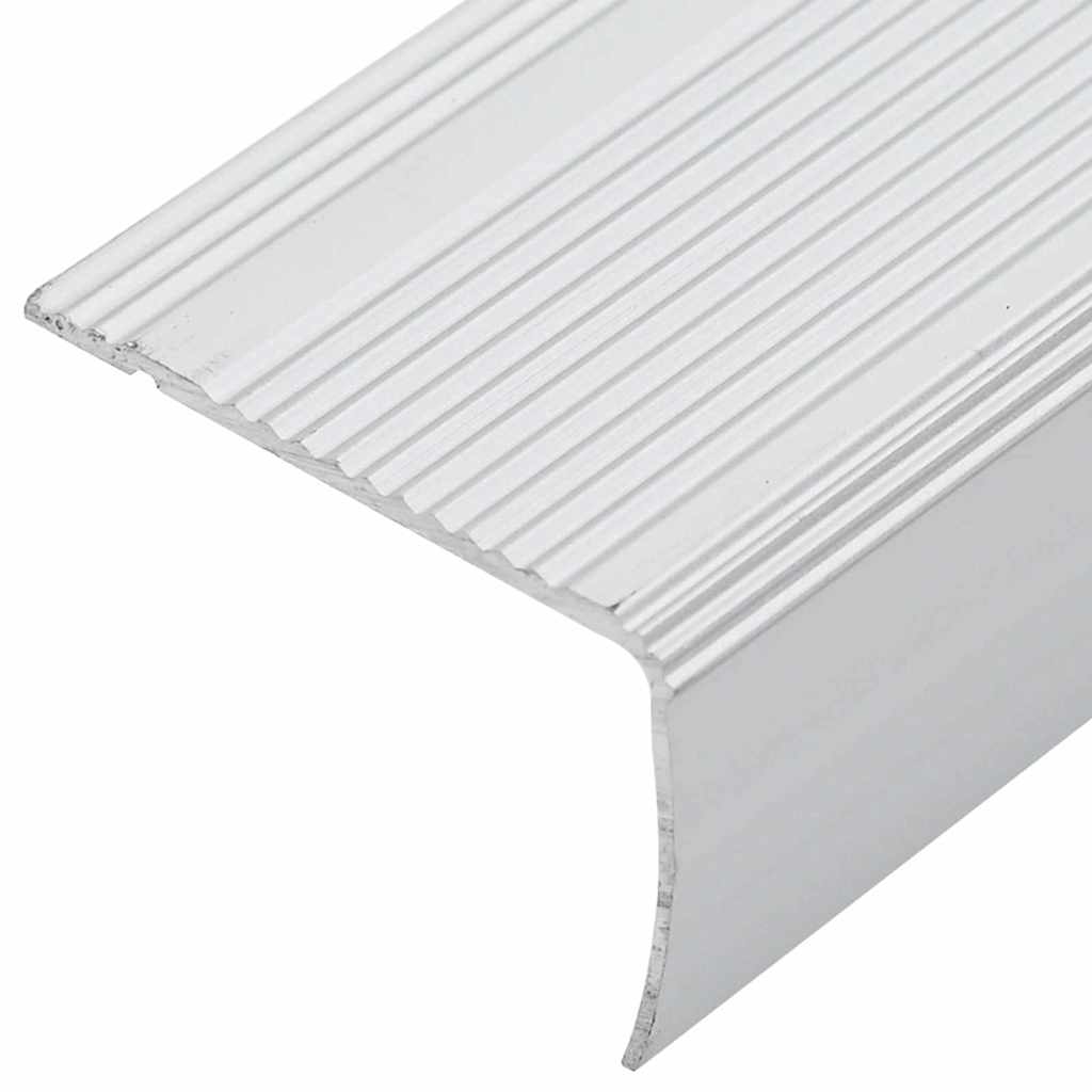 vidaXL Προστατευτικά ακμών σκάλας 10 pcs Ασημί 67 cm Αλουμίνιο