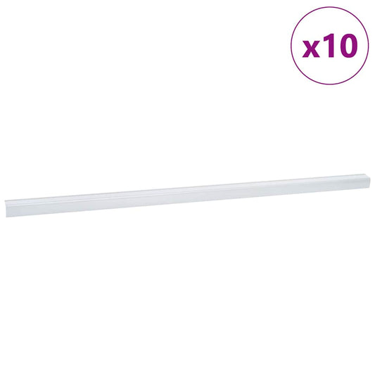 vidaXL Προστατευτικά ακμών σκάλας 10 pcs Ασημί 67 cm Αλουμίνιο