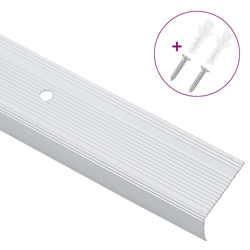 vidaXL Προστατευτικά ακμών σκάλας 30 pcs Ασημί 67 cm Αλουμίνιο