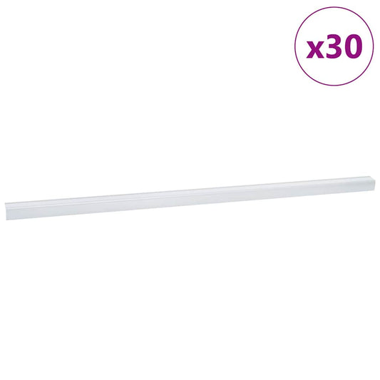 vidaXL Προστατευτικά ακμών σκάλας 30 pcs Ασημί 67 cm Αλουμίνιο