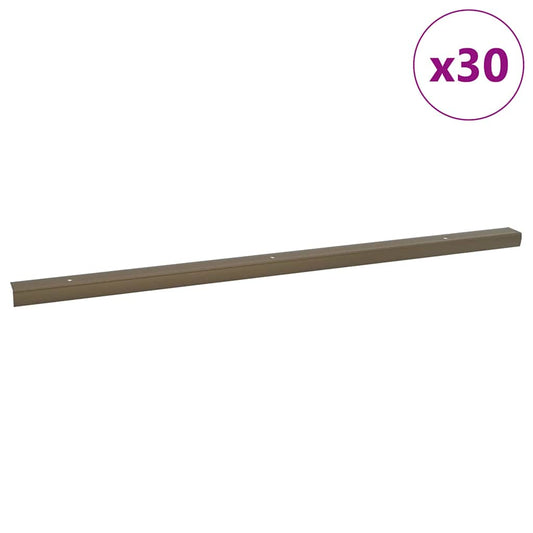vidaXL Προστατευτικά ακμών σκάλας 30 pcs Καφέ 67 cm Αλουμίνιο