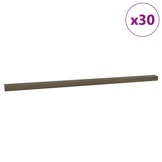 vidaXL Προστατευτικά ακμών σκάλας 30 pcs Καφέ 67 cm Αλουμίνιο