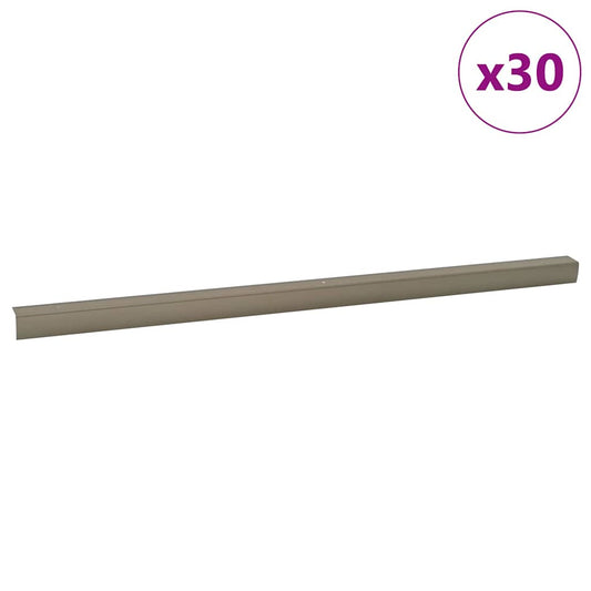 vidaXL Προστατευτικά ακμών σκάλας 30 pcs Μπρονζέ 67 cm Αλουμίνιο