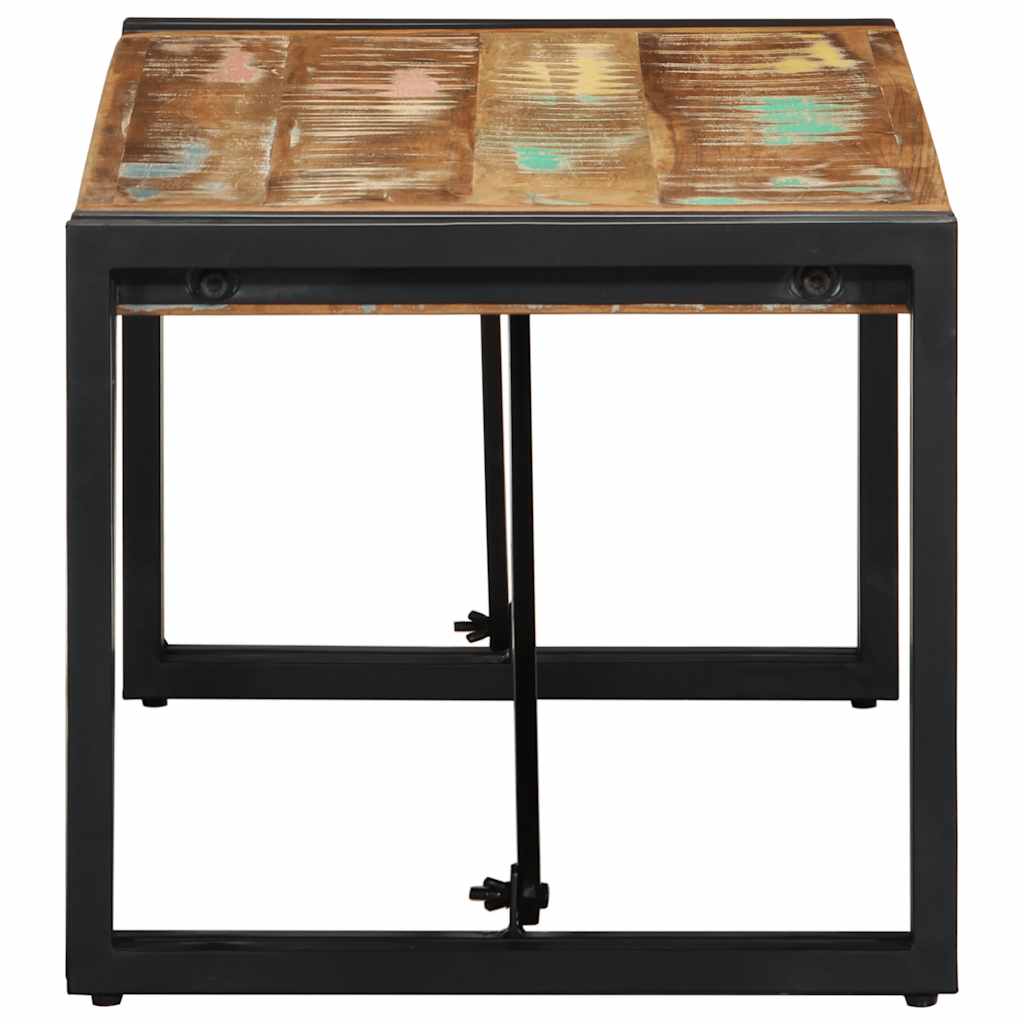 vidaXL Τραπεζάκι σαλονιού πολύχρωμο 80x40x35cm Ξύλο μασίφ ανακυκλωμένο