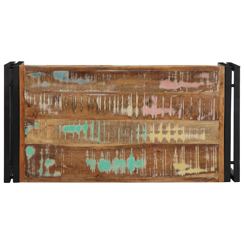 vidaXL Τραπεζάκι σαλονιού πολύχρωμο 80x40x35cm Ξύλο μασίφ ανακυκλωμένο