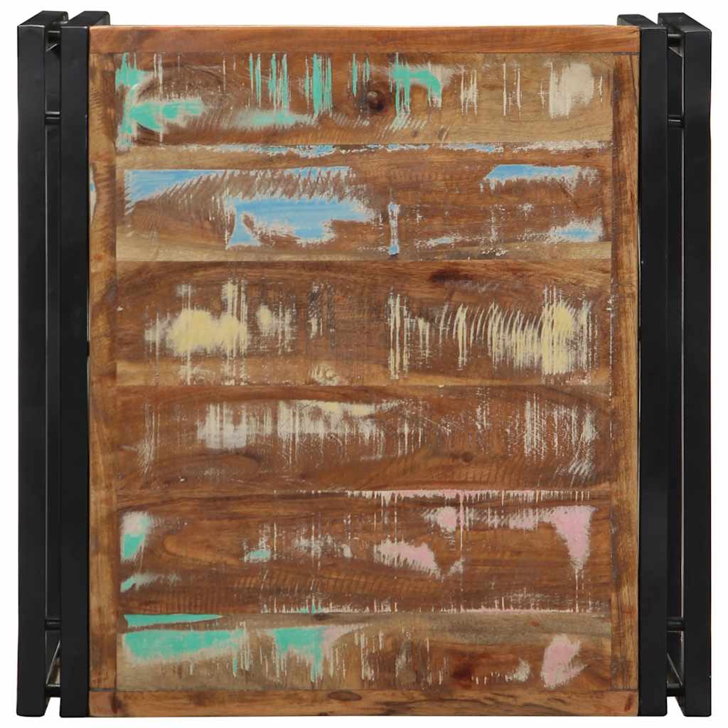 vidaXL Τραπεζάκι σαλονιού πολύχρωμο 50x50x35cm Ξύλο μασίφ ανακυκλωμένο