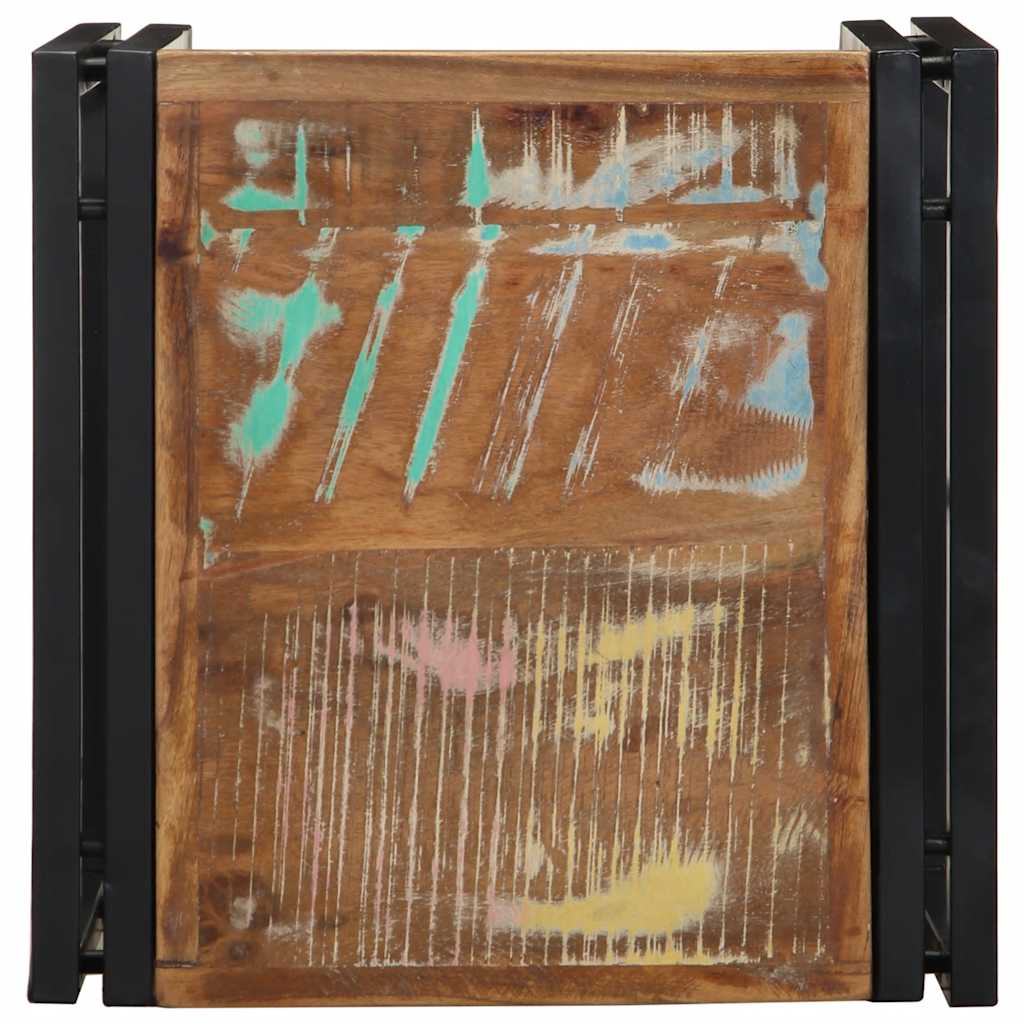 vidaXL Τραπεζάκι σαλονιού πολύχρωμο 40x40x35cm Ξύλο μασίφ ανακυκλωμένο