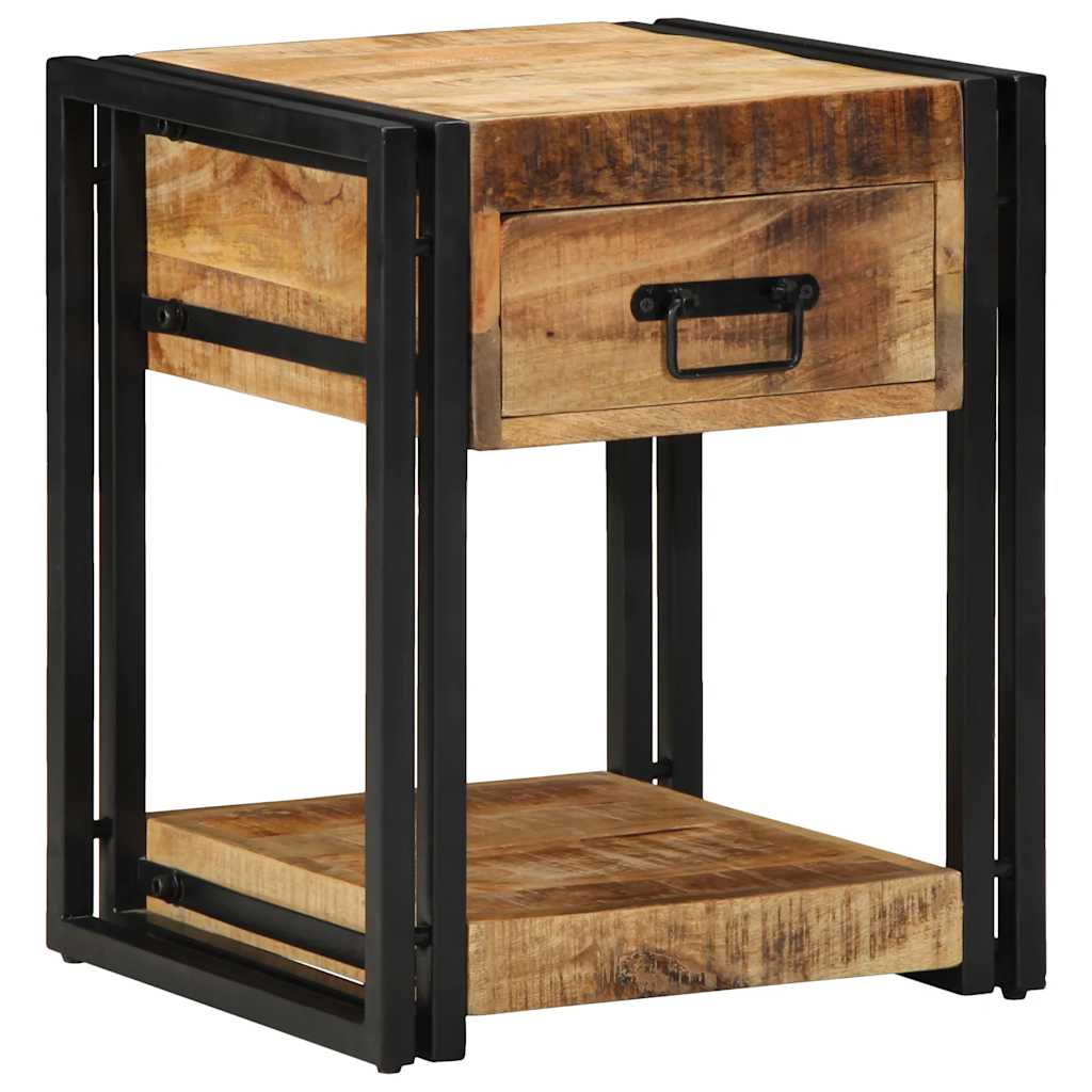 vidaXL Κομοδίνα 2 τεμ. 40x40x50 εκ. από Μασίφ Ακατέργαστο Ξύλο Μάνγκο