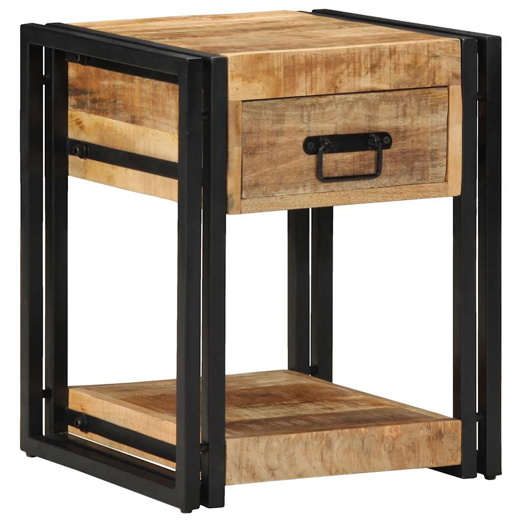 vidaXL Κομοδίνα 2 τεμ. 40x40x50 εκ. από Μασίφ Ακατέργαστο Ξύλο Μάνγκο