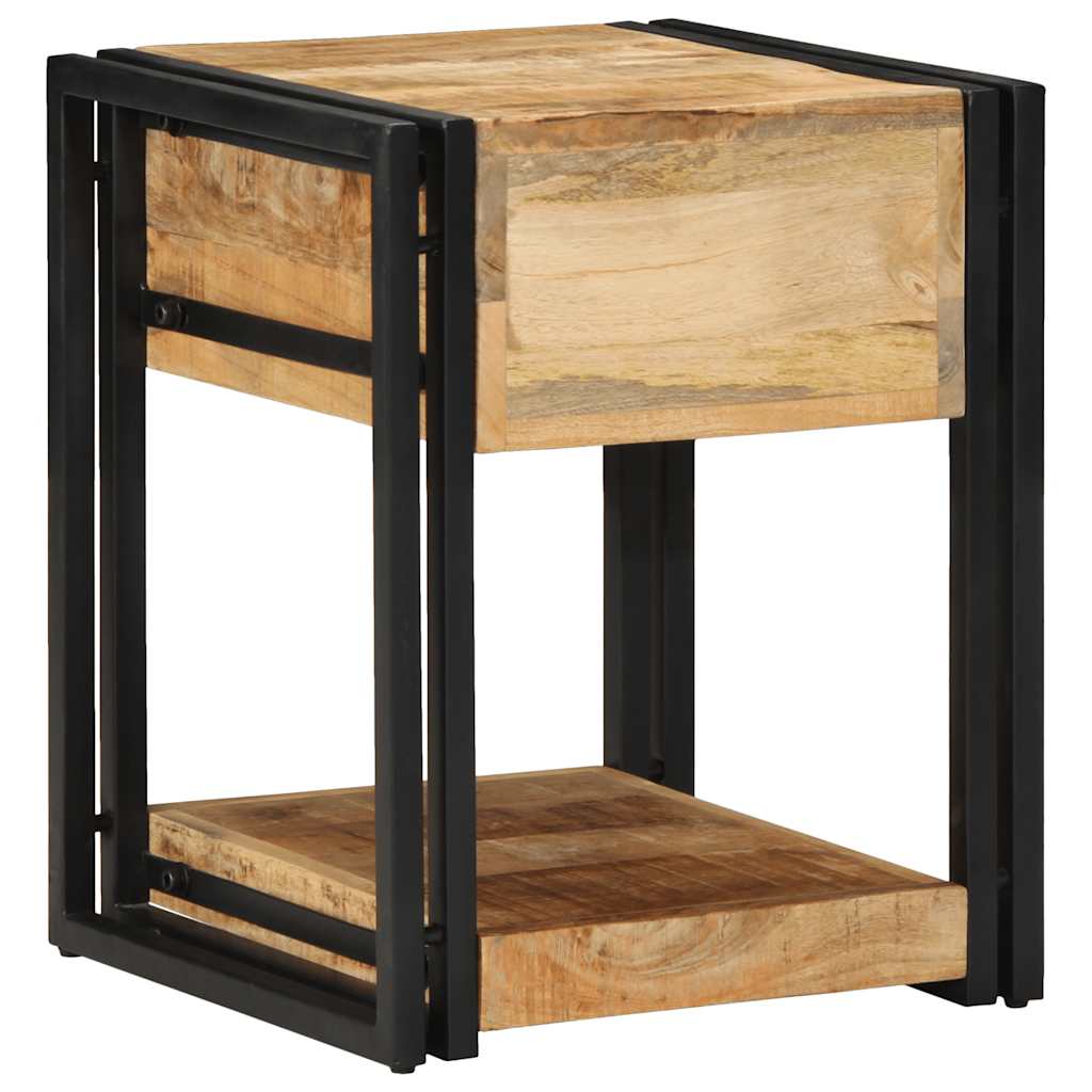 vidaXL Κομοδίνα 2 τεμ. 40x40x50 εκ. από Μασίφ Ακατέργαστο Ξύλο Μάνγκο