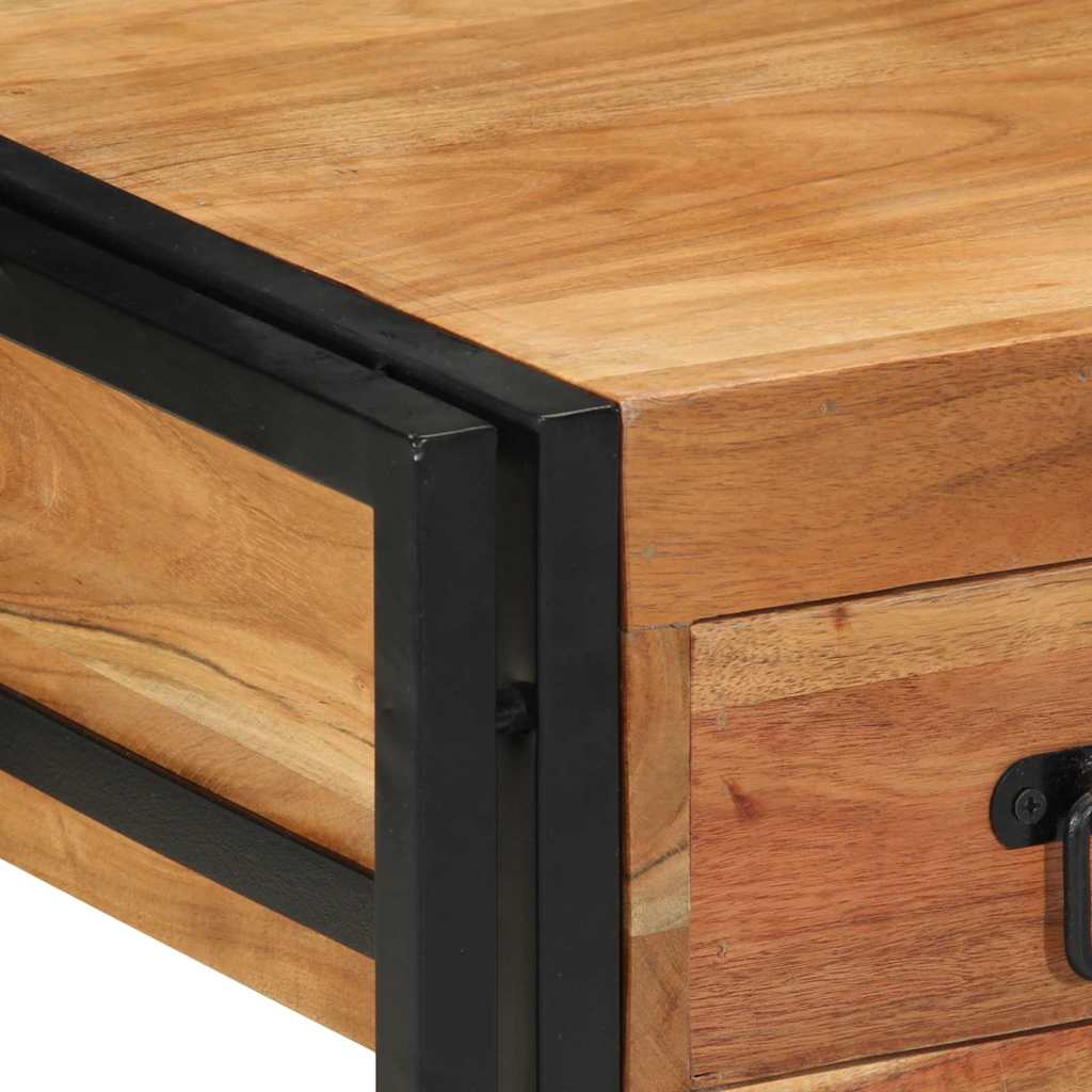 vidaXL Κομοδίνο με συρτάρι Καφέ 40 x 40 x 50 cm Μασίφ ξύλο ακακίας