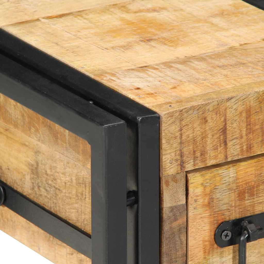 vidaXL Κομοδίνο με συρτάρι Καφέ 30 x 30 x 40 cm Μασίφ ξύλο μάνγκο