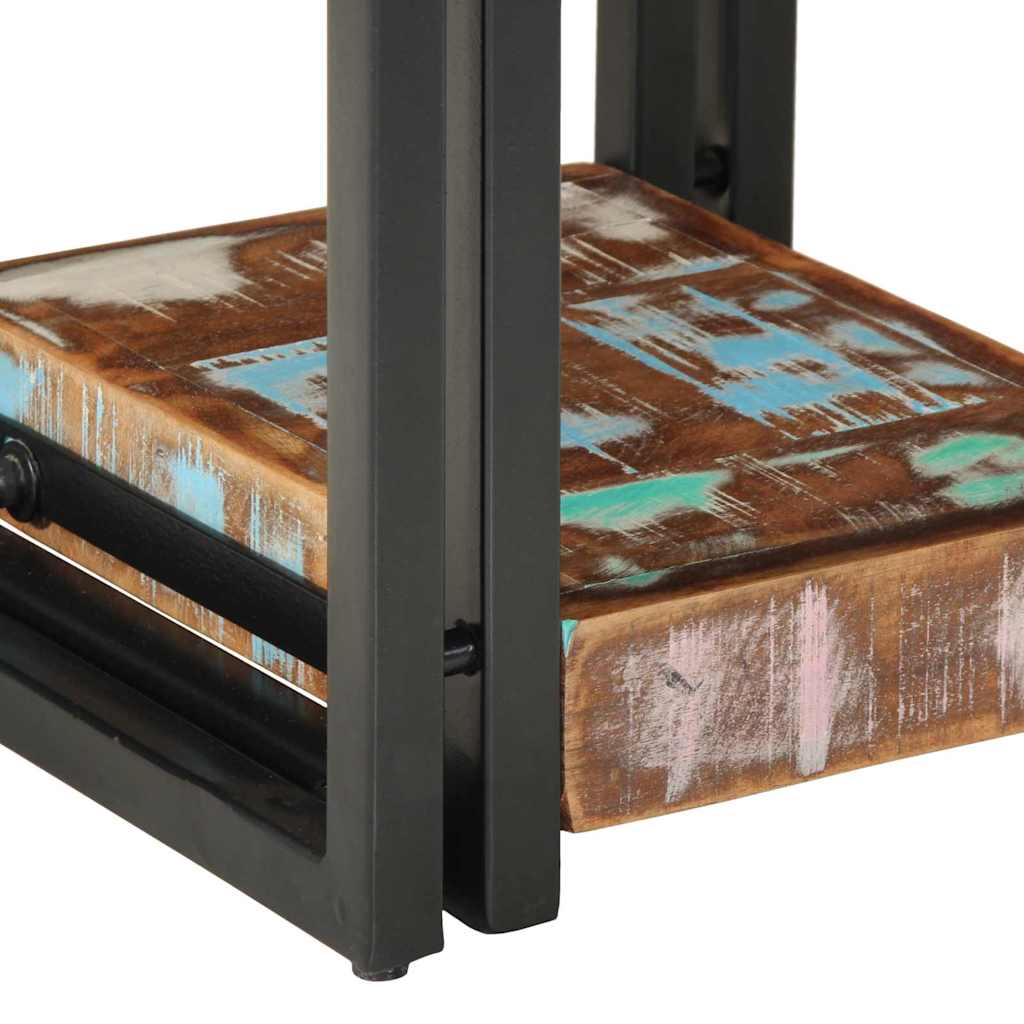 vidaXL Κομοδίνο Πολύχρωμο 30 x 30 x 40 cm Μασίφ ανακυκλωμένο ξύλο