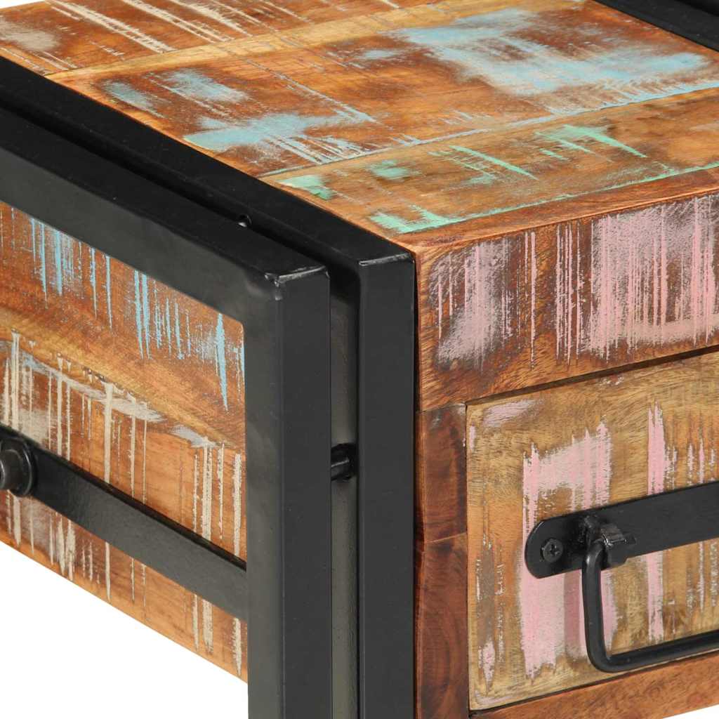 vidaXL Κομοδίνο 2 pcs 30 x 30 x 40 cm Μασίφ ανακυκλωμένο ξύλο